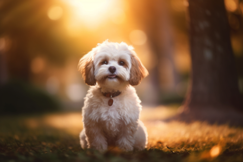 White Cavacon Puppy